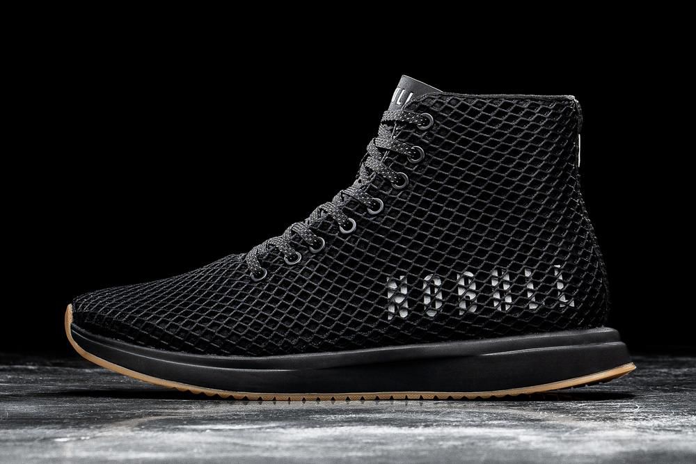 NOBULL High-Top Gum Mesh Uzun Spor Ayakkabı Bayan - Siyah - Turkiye (UZQ-792086)